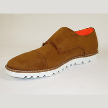 Men Tayno Dressy Casual Soft Suede Comfortable Double Buckle #Freshman Camel image 4