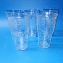 Vintage Blenko Or Pilgrim Crackle Glass Tumblers. Finished Pontil  - Set... - £51.11 GBP