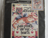 Janlynn Counted Cross Stitch Kit Cats Leave Pawprints on Our Hearts 1997... - $11.40