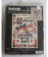 Janlynn Counted Cross Stitch Kit Cats Leave Pawprints on Our Hearts 1997... - £8.94 GBP