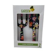 Floral Garden Kit 2 piece Set Shovel &amp; Rake Metal Mother&#39;s Day Gift Gard... - $8.42