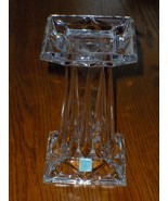 PartyLite 24% Lead Crystal Quad Prism Pedestal Candle Holder or Vase P7374 - £35.84 GBP