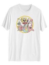 HyBrid Men&#39;s Sponge Bob Graphic Short Sleeves T-shirt White-Large - £12.20 GBP