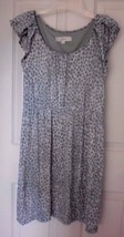 ANN TAYLOR LOFT Gray Circle Snakeskin Printed Casual Dress Size M Medium - $28.37