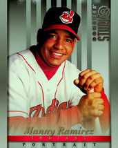 1997 Donruss Studio Portraits Baseball Card Manny Ramirez #16 8X10 - £6.07 GBP