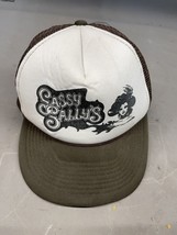 Vintage Las Vegas Hat Cap Sassy Sally&#39;s Brown Mesh Foam Trucker Snapback Saloon - £20.43 GBP