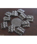 12.5mm x 11mm x 3.5mm Pewter Square Beads (10) Lead-Safe (MFP614S) - £0.99 GBP