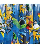 1 Roll Blue Batman and Villains Heavy Weight Wrapping Paper 22.5 Sq ft - £19.41 GBP