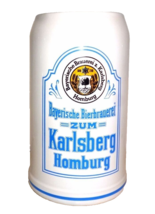 Bayerische Bierbrauerei Zum Karlsberg Homburg Masskrug German Beer Stein - $14.95