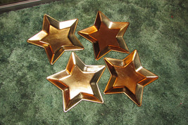 STAR shape dinner SERVINGWARE gold 10x10&quot; set of 4 (Ebay3) - £4.73 GBP