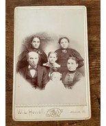 Vintage Cabinet Card. Couple w/ 4 children by W.L. Howell in Altamont, I... - £10.46 GBP