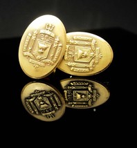 Naval Academy Cufflinks vintage jewel backs Navy poseidon military insignia unif - $255.00