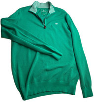 Men Southern Tide Sweater Mesh Green 1/4 Quarter Zip Pullover Medium M Excellent - £19.80 GBP