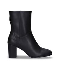 Vegan women ankle boots black apple skin heels zip up versatile elegant ... - $157.03