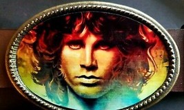 THE DOORS JIM MORRISON  Epoxy PHOTO MUSIC BELT BUCKLE    - £13.44 GBP