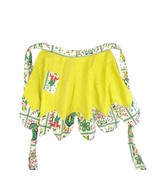 Vintage Mid-Century Dutch Folk Art Fabric Half Apron Tie Waist Kitchen R... - $479.91 MXN