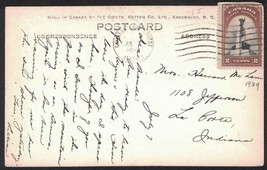 1939 CANADA Postcard - Chateau Lake Louise to La Porte, IN USA H13 - £2.36 GBP