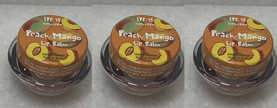 Bath &amp; Body Works Peach Mango Lip Balm - 0.25 oz  Discontinued Rare - NEW - $16.76