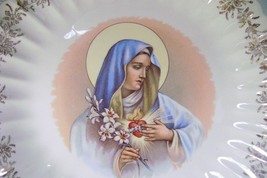 Virgin Mary Mother Sacred Heart Madonna Vintage Plate from Sanders Mfg. - £9.55 GBP