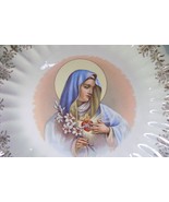 Virgin Mary Mother Sacred Heart Madonna Vintage Plate from Sanders Mfg. - $12.00