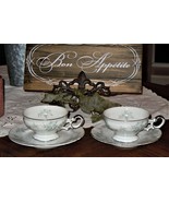 4pc MIKASA Barbizon 9289 Teacup &amp; Saucer Set DISCONTINUED Japan Fine China - $34.99