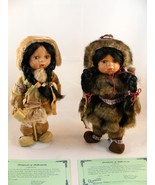 2 Duck house Porcelain Dolls in Box with Stands and Certifi VeryGood Con... - $798.94 MXN