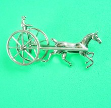 Horse Trotter Brooch Vintage Sterling 3.4 Grams  Equestrian Horse Racing Gamblin - £67.94 GBP