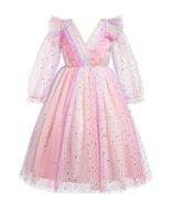 Vestido Rosado Para Niñas de Encaje Princesa Quinces Bodas Cumpleaños 11... - €21,48 EUR