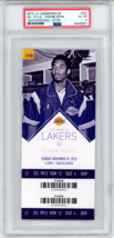 Kobe Bryant Dear Basketball Retirement Authentic Ticket 11/29/15 PSA 6 Lakers - £271.74 GBP