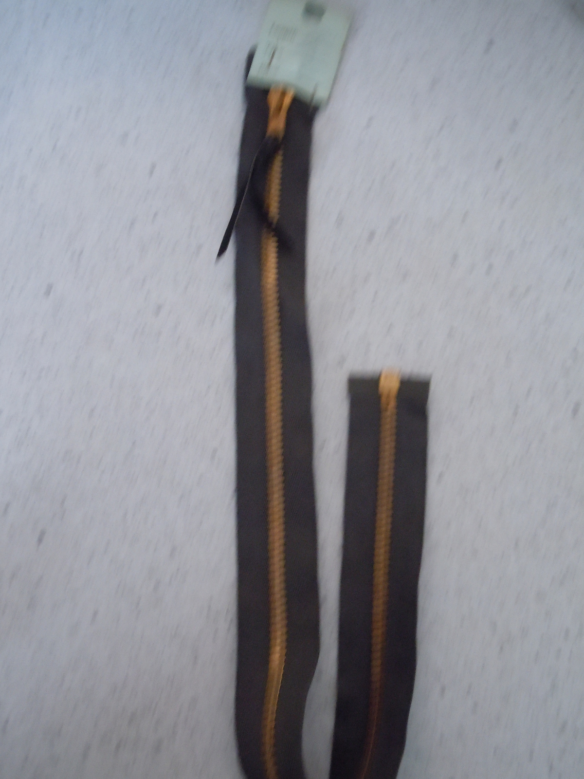 Mid Century Jacquart Gray 19” Heavy Metal Zipper with Tassel New - $3.99
