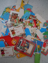 Assorted Mid Century Holiday Gift Name Tags &amp; Stickers Small Box - $94.99 MXN