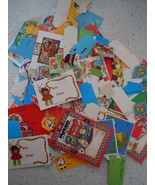 Assorted Mid Century Holiday Gift Name Tags &amp; Stickers Small Box - $6.84 CAD