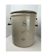 Red Wing 8 Gallon Stoneware Crock with Petal Lid and Bail Handle Large Wing - $349.00