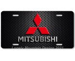 Mitsubishi Inspired Art on Mesh FLAT Aluminum Novelty Auto License Tag P... - $17.99