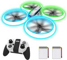 Q9s RC Drone with Altitude Hold and Headless Mode, Quadcopter with Blue&amp;Green Li - £42.21 GBP