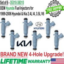 OEM x6 Hyundai New 4Hole Upgrade Fuel Injectors for 2002-2006 Kia Sedona 3.5L V6 - £195.45 GBP