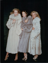 Charlie&#39;s Angels TV Shelley Hack Jaclyn Smith Cheryl Ladd in fur coats 8x10 - £9.38 GBP