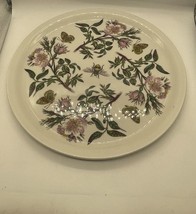 EUC Vintage Portmeirion Botanic Garden Floral Plate with Bee 12 1/8&quot; - £42.66 GBP