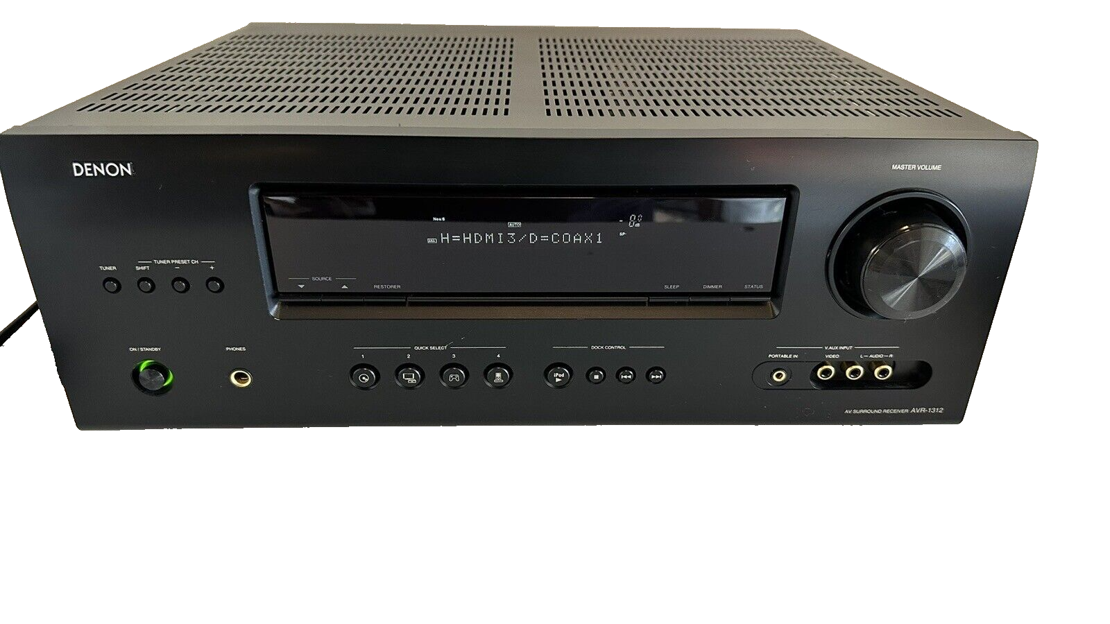 DENON AVR-1312 5.1 HDMI A/V HOME AUDIO RECEIVER W Bundled OEM Remote Control - £79.09 GBP