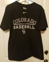 Nike Colorado Rockies Men&#39;s XL Athletic Cut The Nike Tee T-Shirt Black Gray - £10.66 GBP