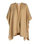Pioneer Woman Studded Trim Fashion Cover-Up RUANA Layering Piece WHEAT GOLD - $712.07 MXN