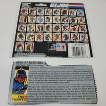 Vintage 1980s G.I. Joe IRON GRENADIERS  *File Card Only* No Figure ARAH ... - £7.65 GBP
