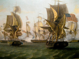 War of 1812 Vintage &quot;Battle of Lake Erie&quot; 13 x 10 inch Giclee CANVAS Print - £15.76 GBP