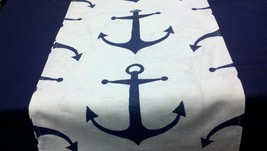 For Lisa- Navy anchor runner 74&quot; and 3 placemats 5/14 - £35.09 GBP