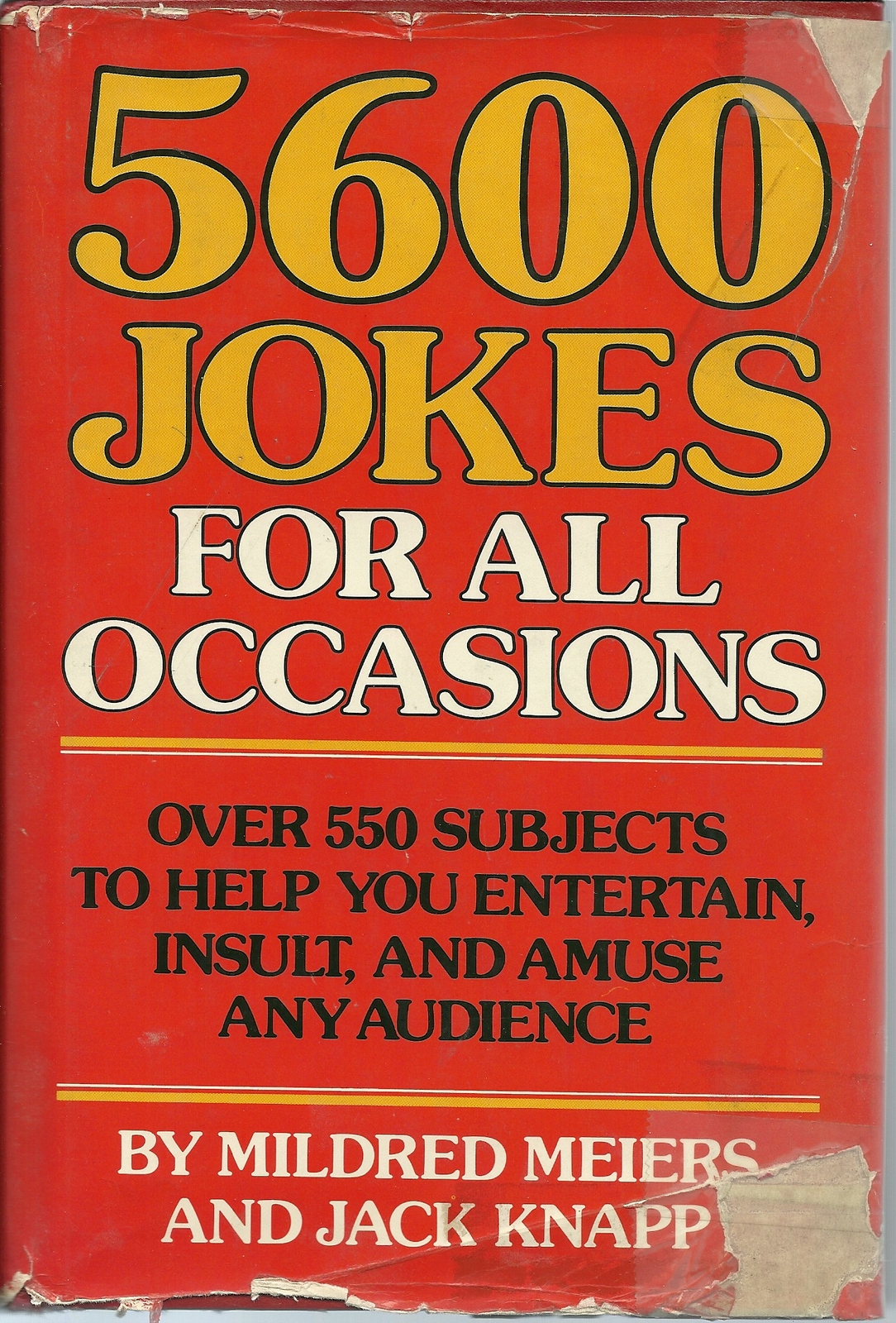 Primary image for 5600 Jokes For All Occasions by Mildred Meiers and Jack Knapp Hardcover Book