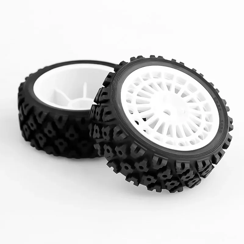 4Pcs Rubber Tire Wheel Tyre For Tamiya XV-01 XV01 TA06 TT-01 TT-02 PTG-2 1/10 RC - £15.72 GBP