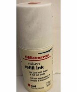 Office Depot® Brand Roll On Ink, 2 Oz, Red-Brand New-RARE-SHIPS N 24 HOURS - $13.32 CAD