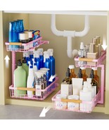 Under Sink Organizers, 2 Pack Kitchen Bathroom Cabinet Organizer, 2 Tier... - $64.92