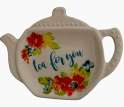 THE PIONEER WOMAN STONEWARE TEA FOR YOU TEA BAG HOLDER WILDFLOWER WHIMSY... - £6.38 GBP