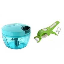 AllBox Combo Vegetable Chopper and Piller Set, 2 Cup Capacity, Hand Pull String  - $11.99